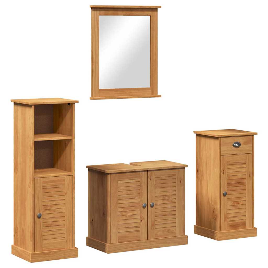 Badkamermeubelset VIGO 4 st Honingbruin 37 x 34 x 110 cm
