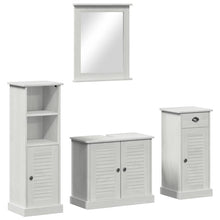 Badkamermeubelset met lade met plank 3 pcs Antiekwit 37 x 34 x 110 cm
