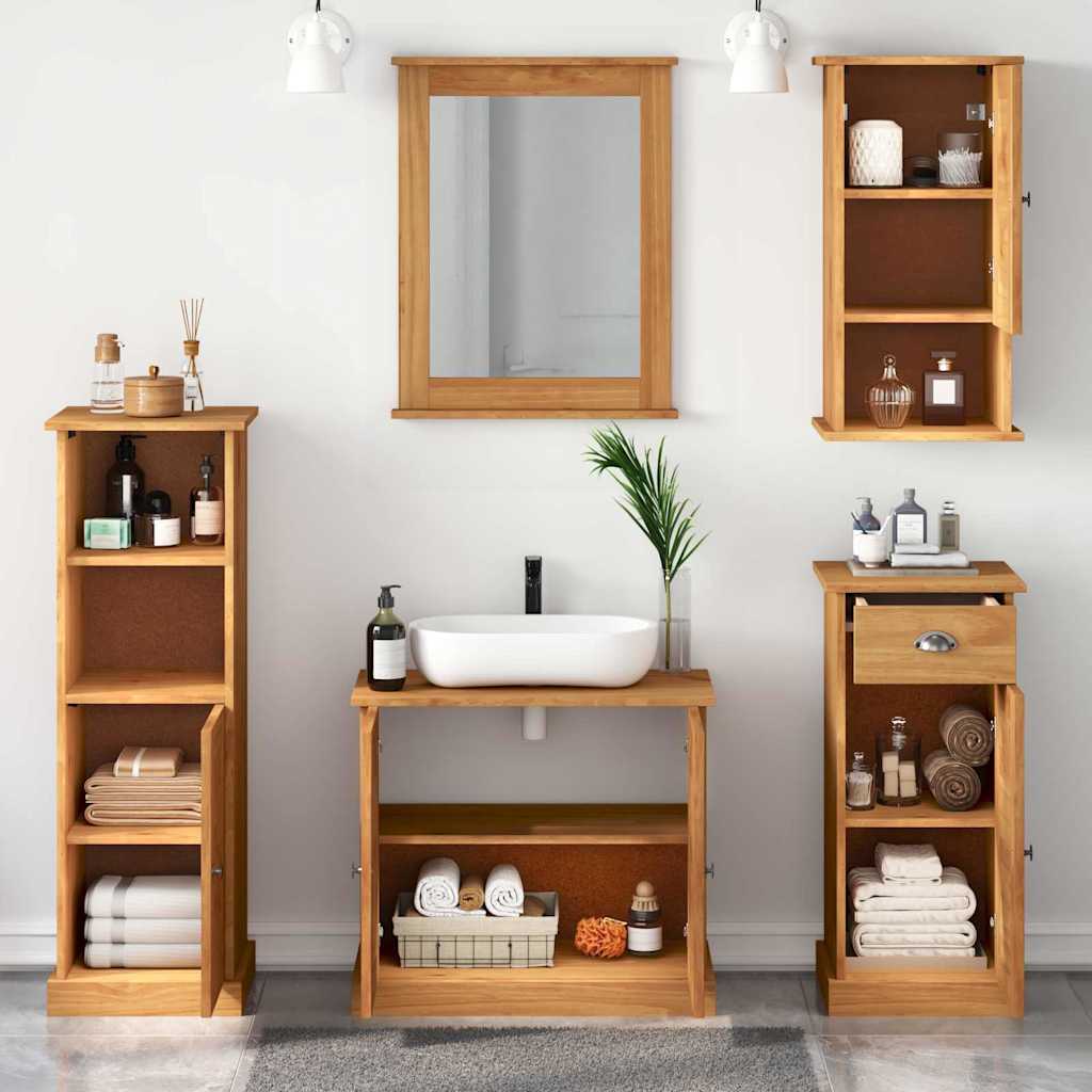 Badkamermeubelset VIGO 5 st Honingbruin 37 x 34 x 110 cm