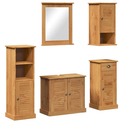 Badkamermeubelset VIGO 5 st Honingbruin 37 x 34 x 110 cm