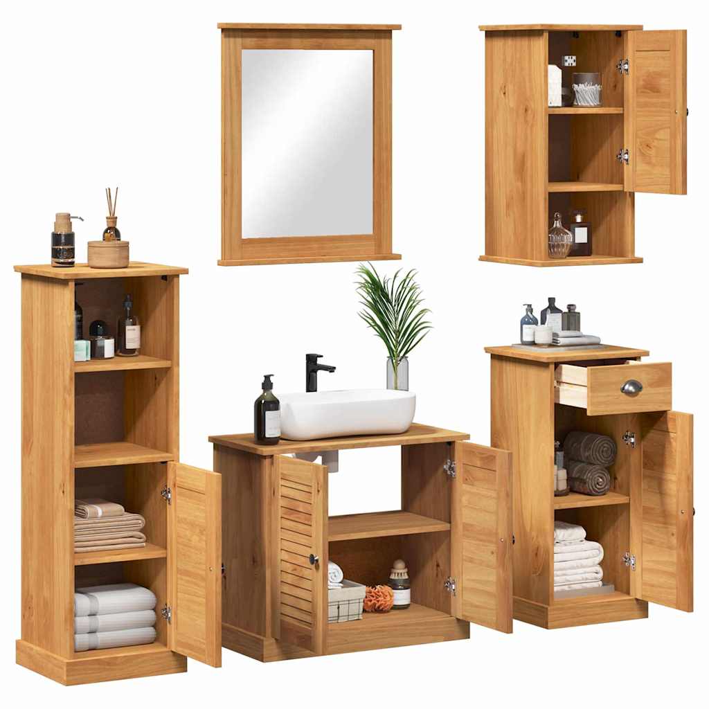 Badkamermeubelset VIGO 5 st Honingbruin 37 x 34 x 110 cm