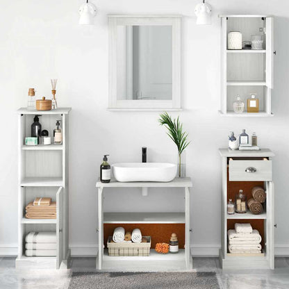 Badkamermeubelset met lade met plank 5 pcs Antiekwit 37 x 34 x 110 cm