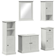 Badkamermeubelset met lade met plank 5 pcs Antiekwit 37 x 34 x 110 cm