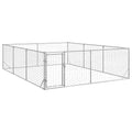Hondenhok voor buiten met deur 3x4x1 m gegalvaniseerd staal
