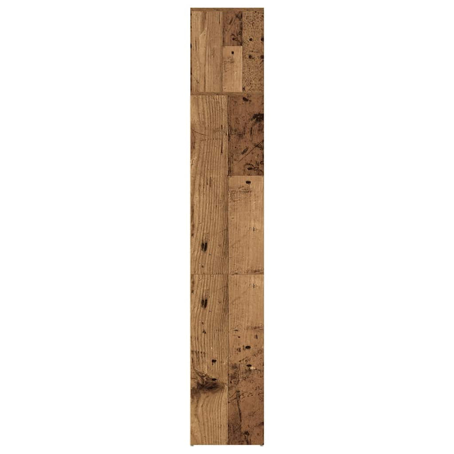 Boekenkasten 3 st bewerkt hout oud houtkleurig