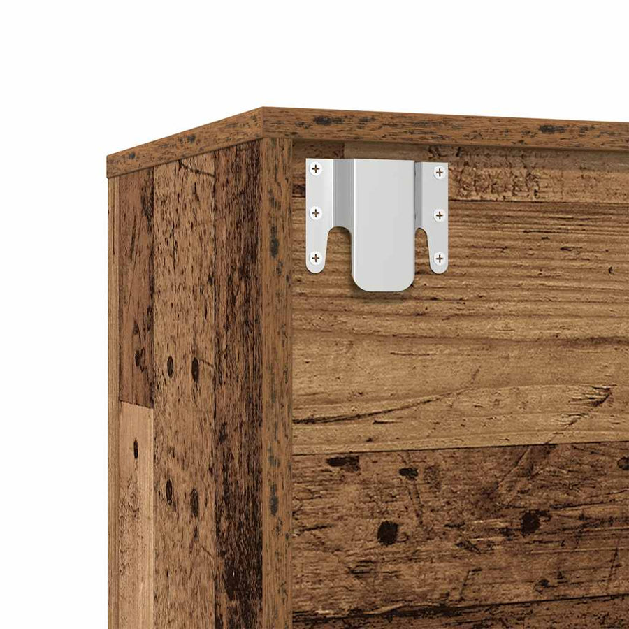 Boekenkasten 3 st bewerkt hout oud houtkleurig