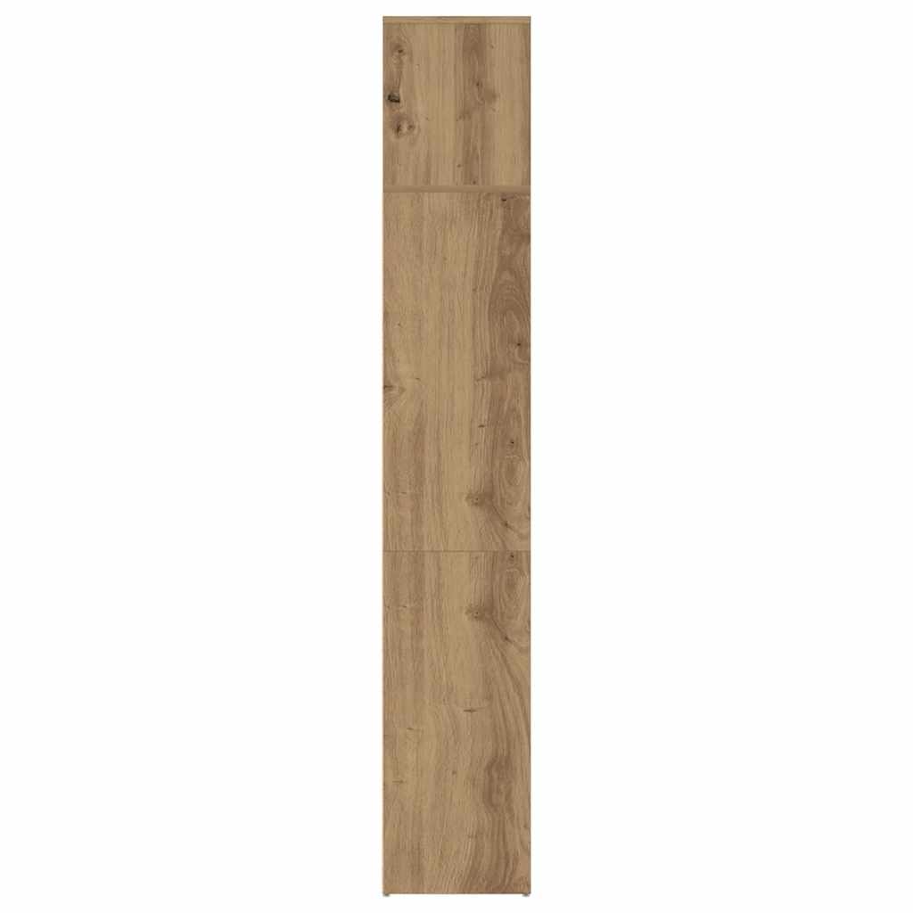 Boekenkasten 3 st bewerkt hout artisanaal eikenkleur