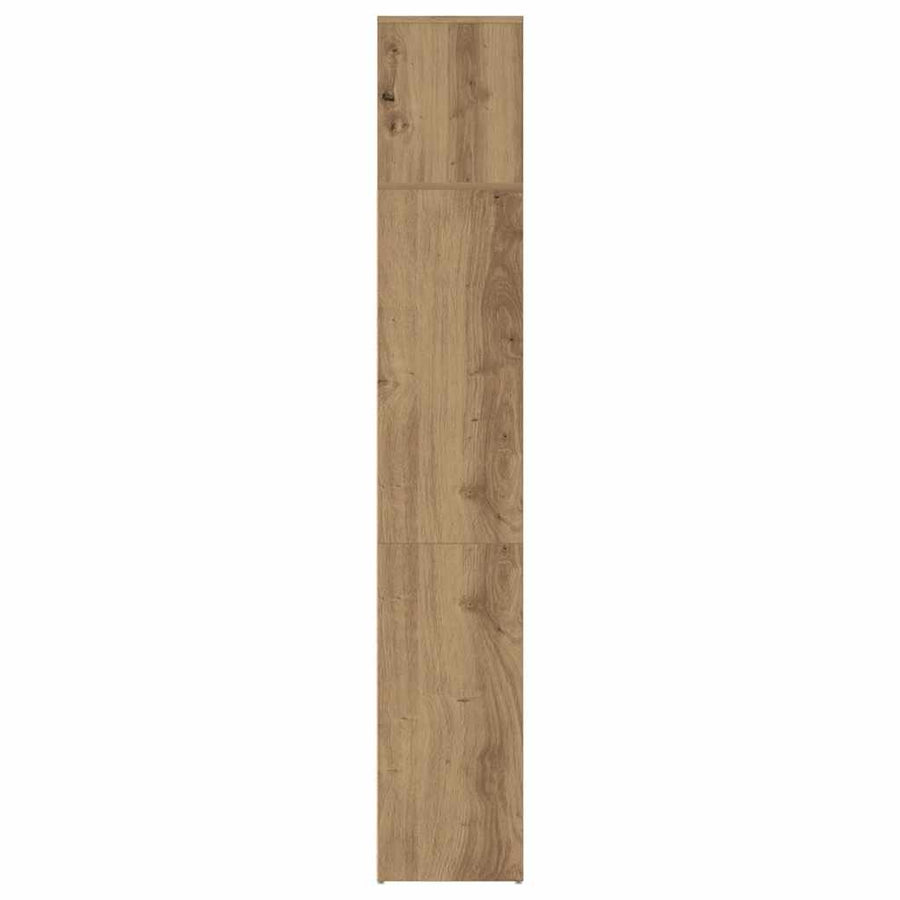 Boekenkasten 3 st bewerkt hout artisanaal eikenkleur