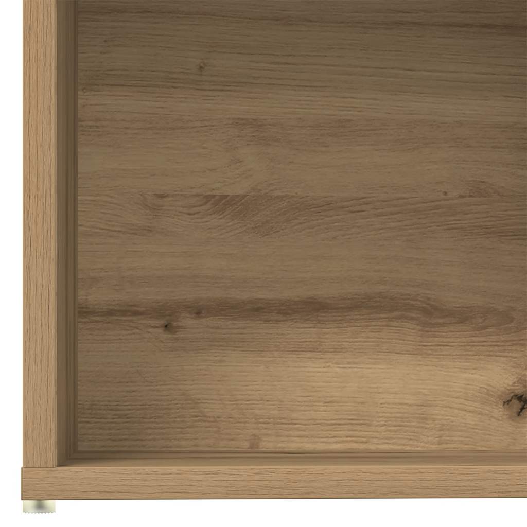 Boekenkasten 3 st bewerkt hout artisanaal eikenkleur