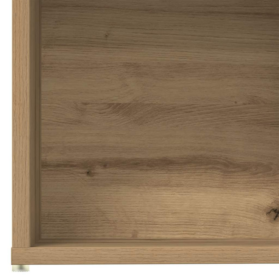 Boekenkasten 3 st bewerkt hout artisanaal eikenkleur
