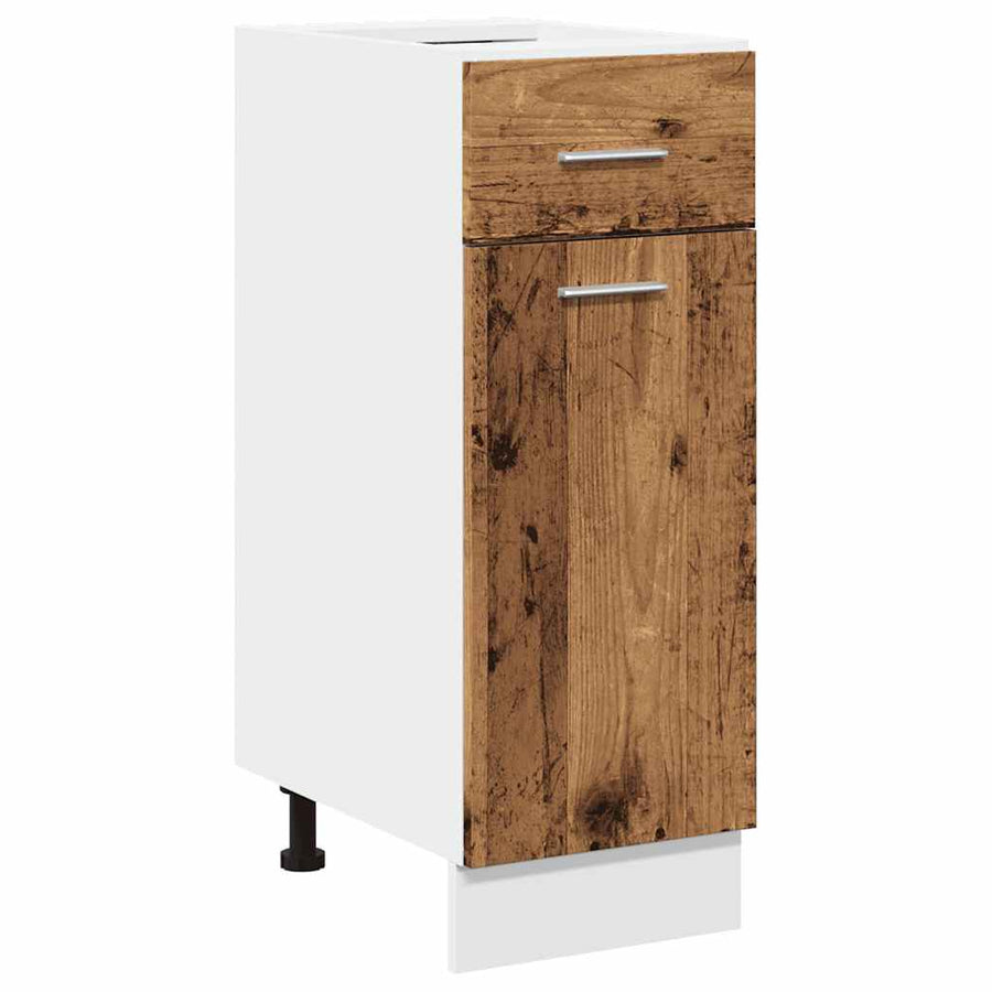11-delige Keukenkastenset bewerkt hout oud houtkleurig