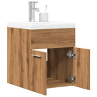 Badkamermeubelset 41x38.5x46 cm bewerkt hout eikenkleur