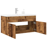 Wastafelkast oud houtkleurig 90x38,5x46 cm