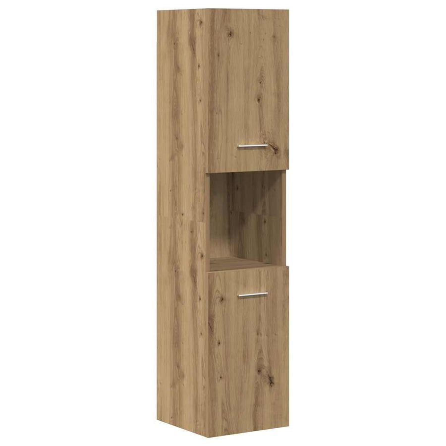3-delige Badkamermeubelset bewerkt hout artisanaal eikenkleur
