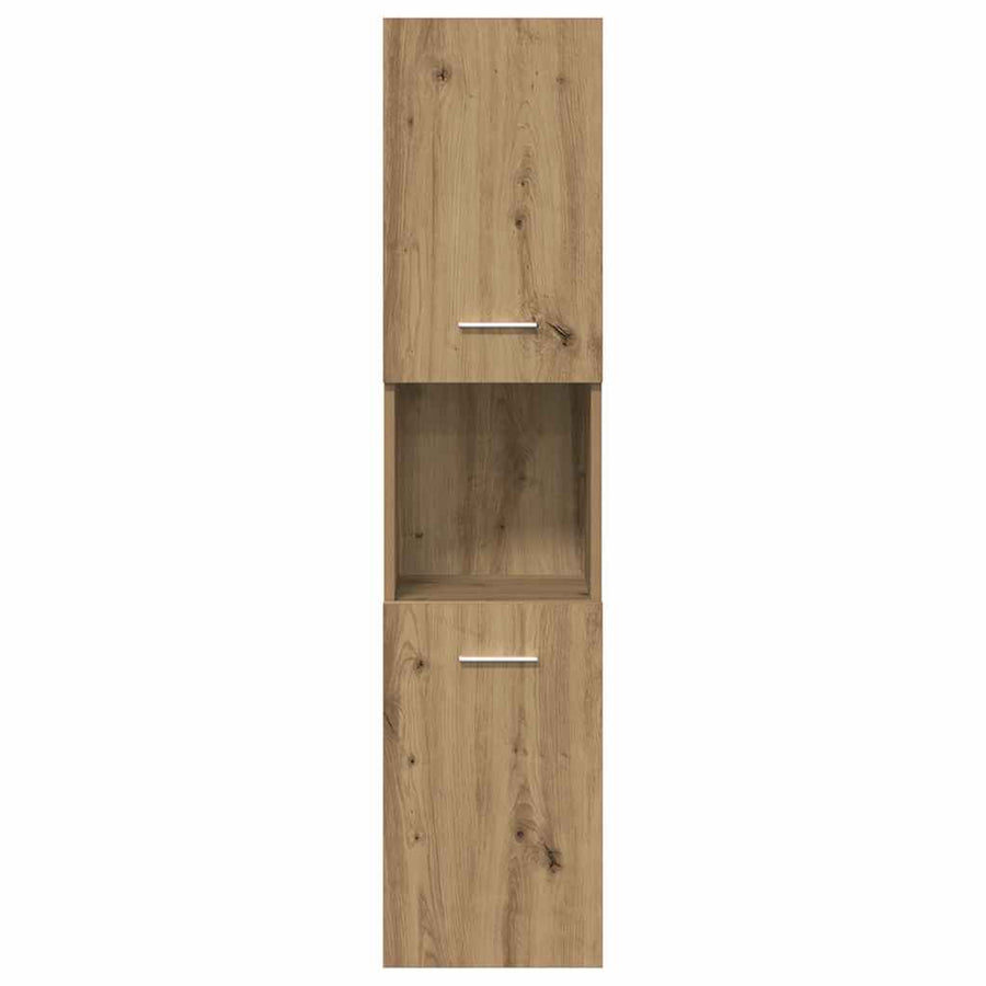 3-delige Badkamermeubelset bewerkt hout artisanaal eikenkleur