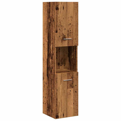 5-delige Badkamermeubelset bewerkt hout oud houtkleurig