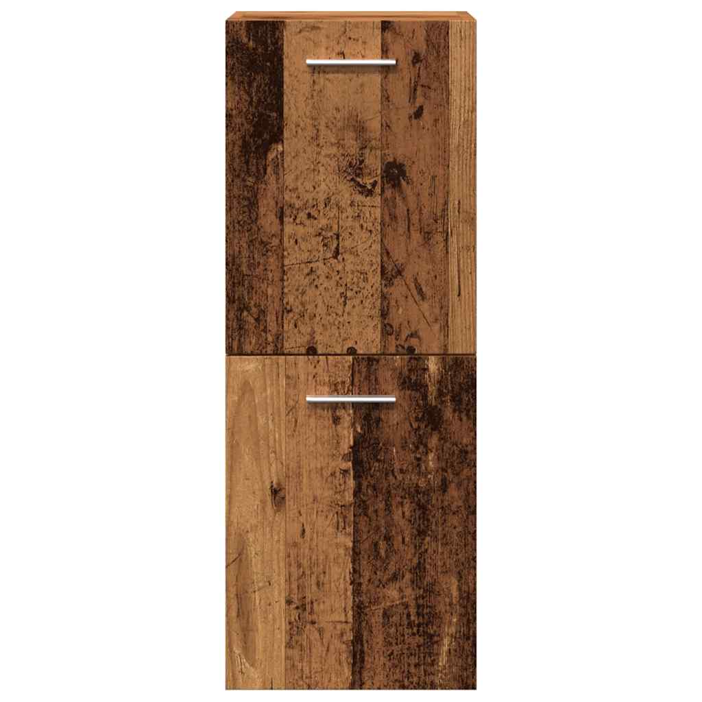 5-delige Badkamermeubelset bewerkt hout oud houtkleurig