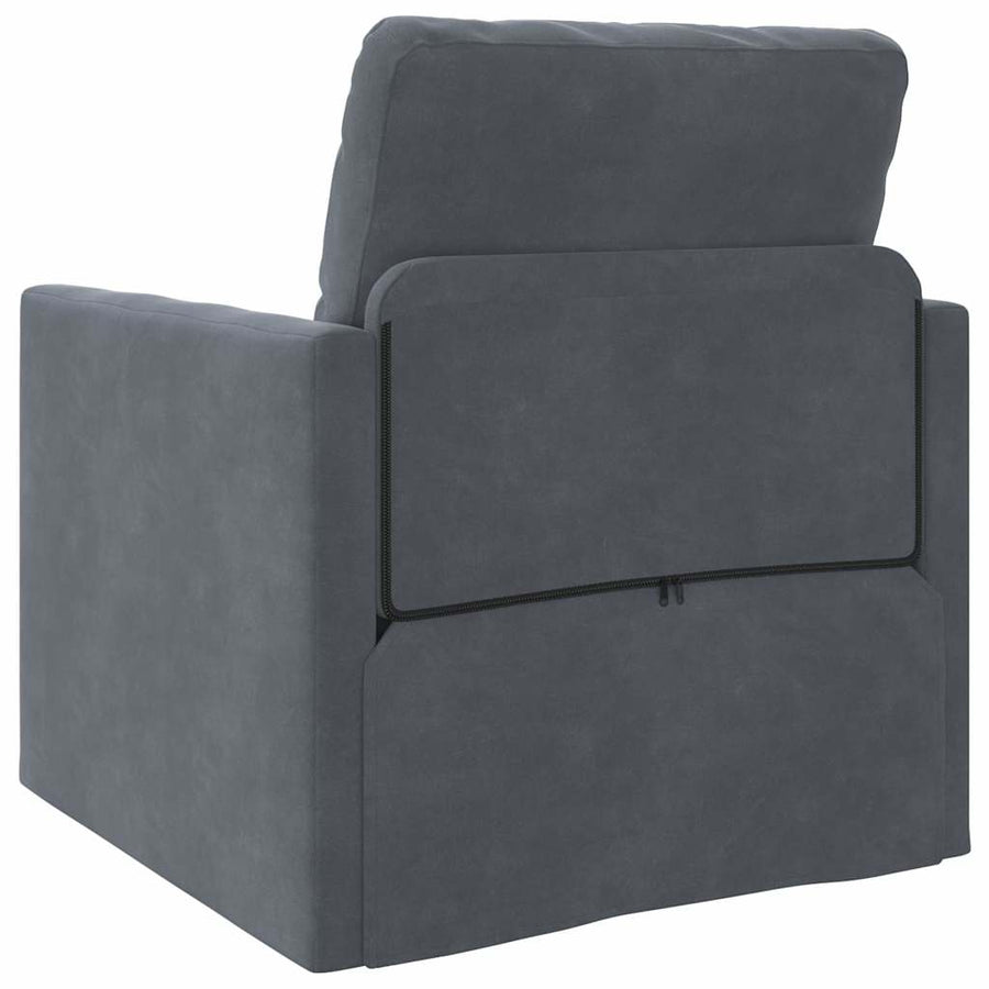 Slaapbank 60cm Donkergrijs Fluweel