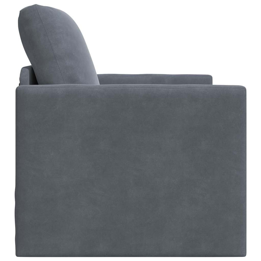 Slaapbank 60cm Donkergrijs Fluweel