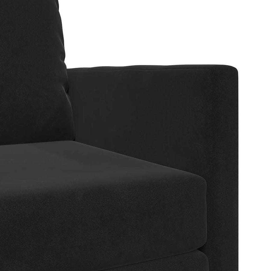 Slaapbank Zwart 74 x 77 x 81 cm Fluweel