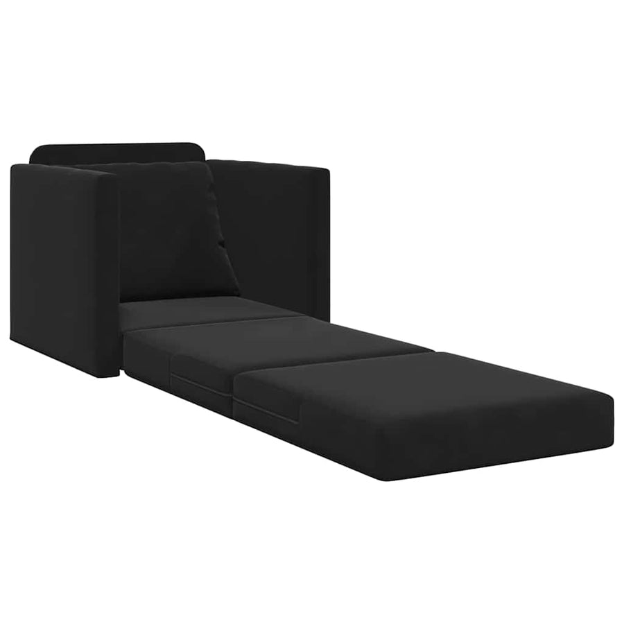 Slaapbank Zwart 74 x 77 x 81 cm Fluweel