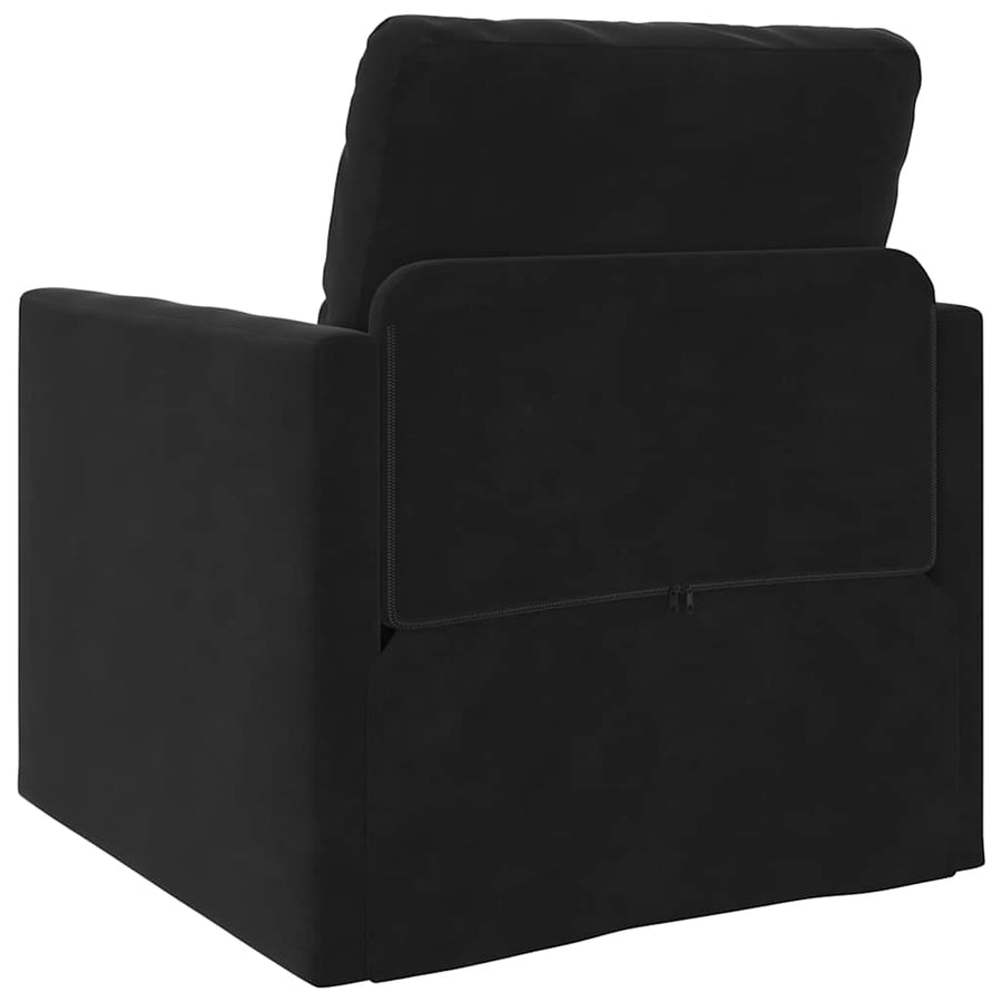 Slaapbank Zwart 74 x 77 x 81 cm Fluweel