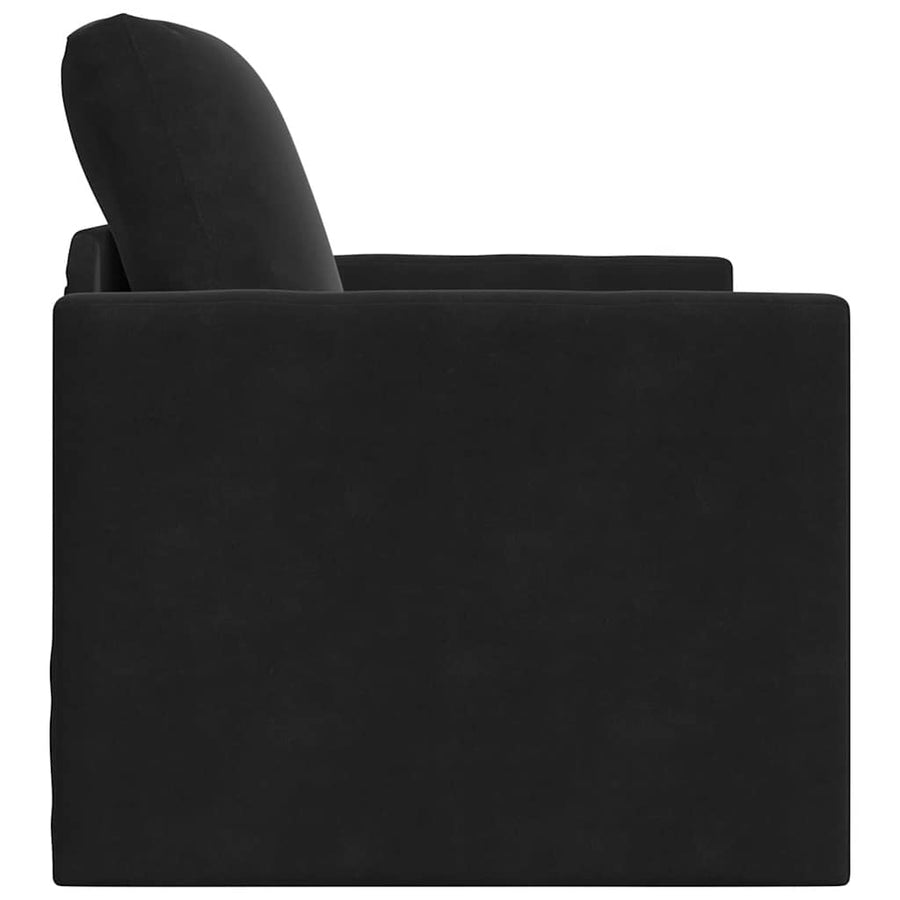 Slaapbank Zwart 74 x 77 x 81 cm Fluweel