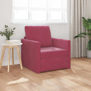 Slaapbank 60 cm wijnrood fluweel