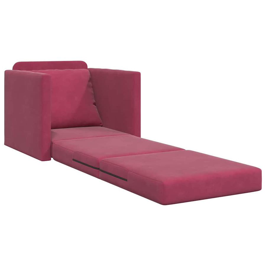 Slaapbank 60cm Wijnrood Fluweel