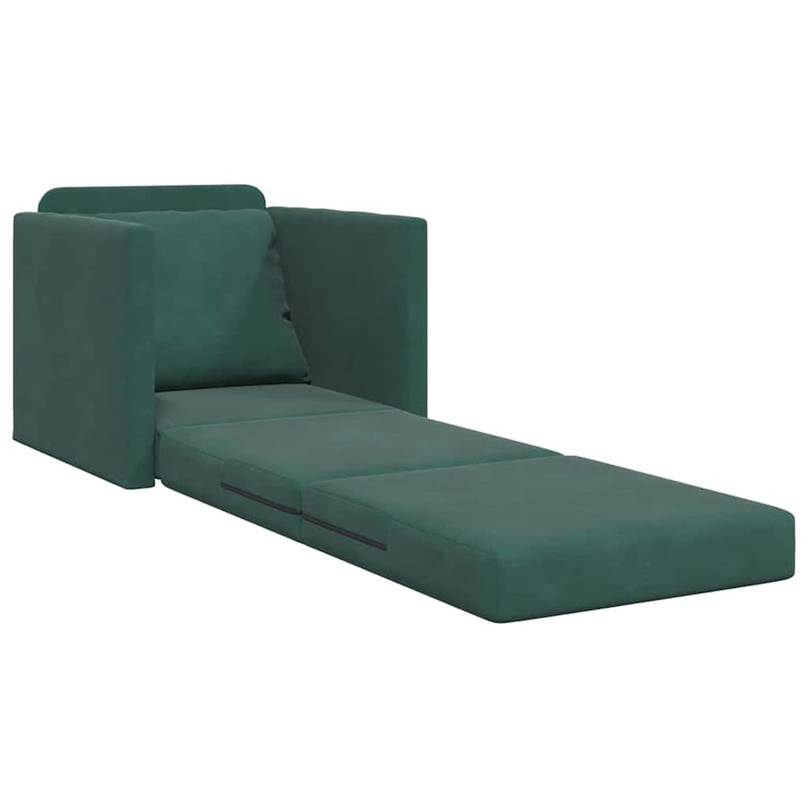 Slaapbank 60cm Donkergroen Fluweel
