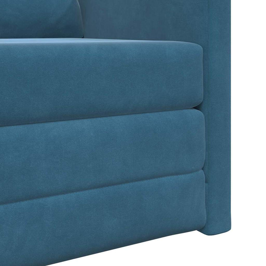 Slaapbank 60cm Blauw Fluweel