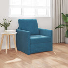 Slaapbank 60 cm blauw fluweel