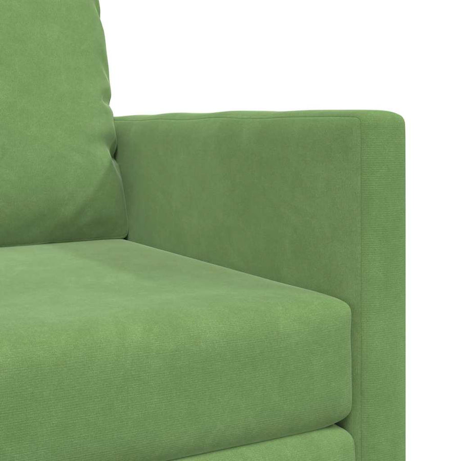 Vloerslaapbank Met Kussen 74 X 77 X 81 Cm Fluweel 1-zits Lichtgroen