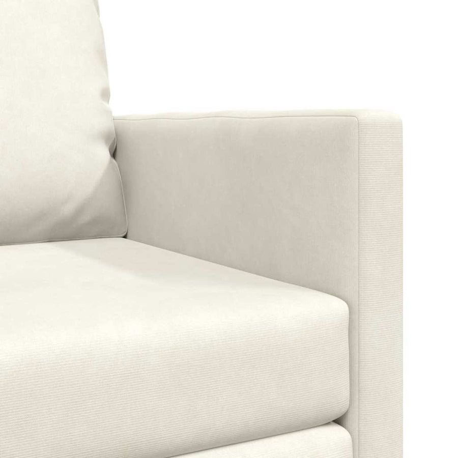 Vloerslaapbank Met Kussen 74 X 77 X 81 Cm Fluweel 1-zits Crème