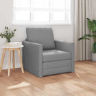 Sofa Bed 60cm Light Grey Fabric