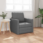 Sofa Bed 60cm Dark Grey Fabric