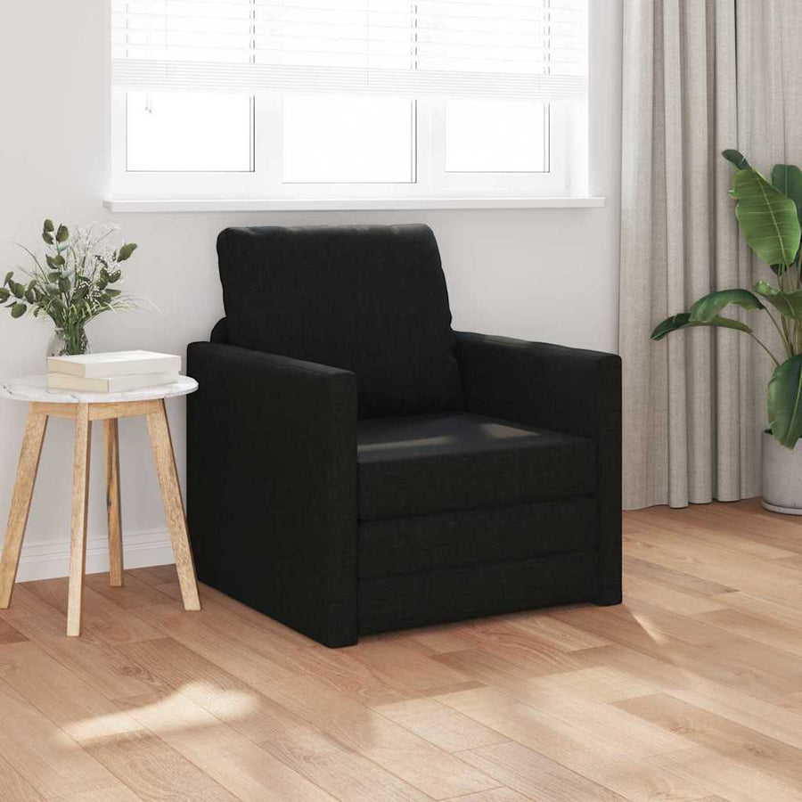 Slaapbank 60cm Zwart Stof