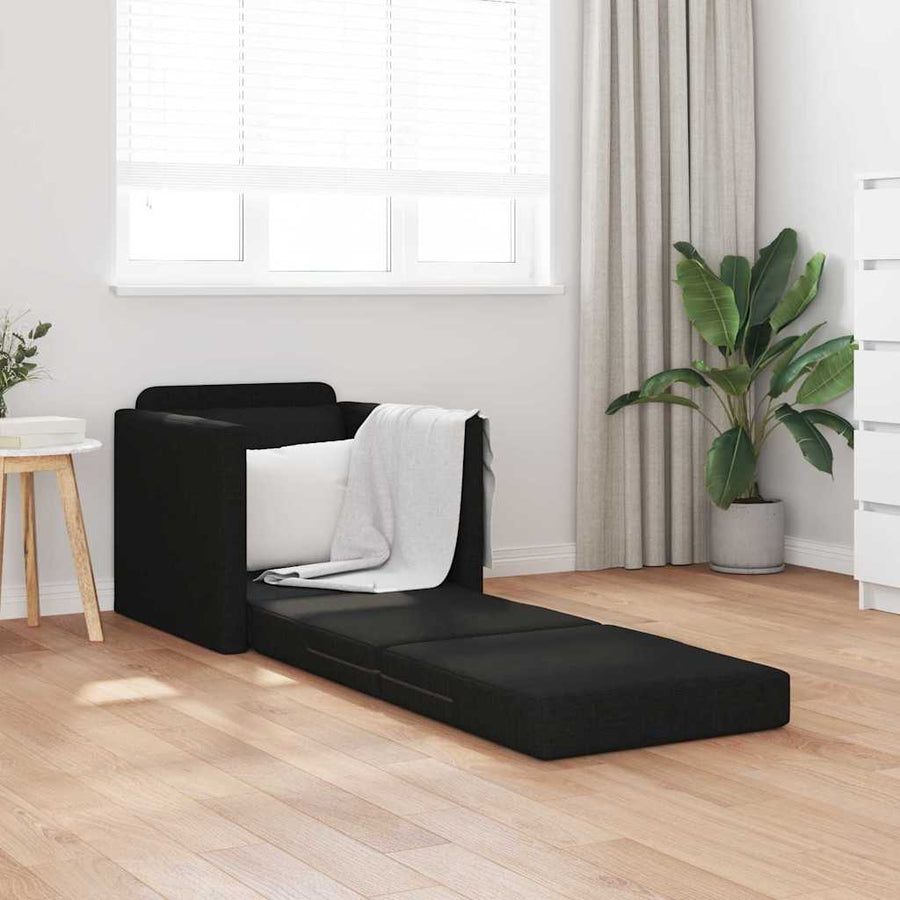 Slaapbank 60cm Zwart Stof