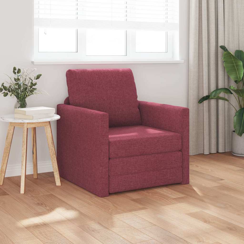 Slaapbank 60cm Wijnrood Stof
