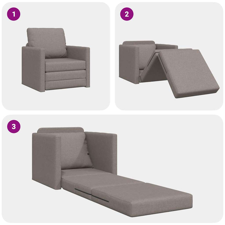 Slaapbank Taupe 74 x 77 x 81 cm Stof