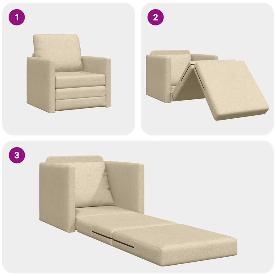 Slaapbank 60cm Crème Stof