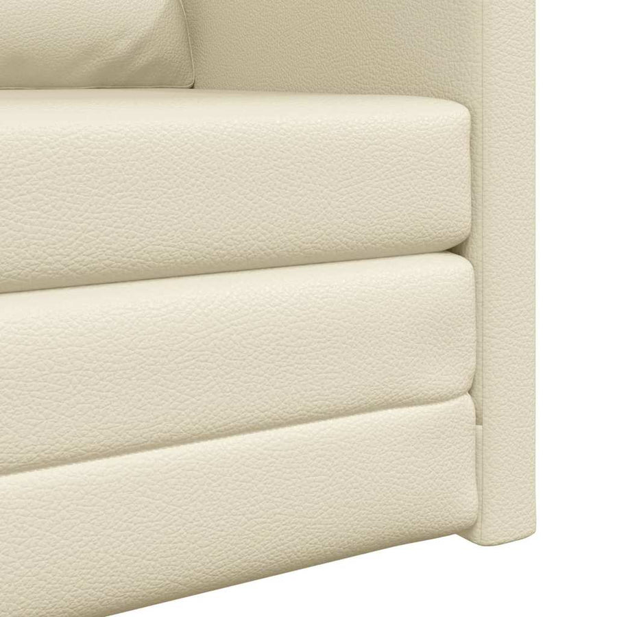 Slaapbank 60cm Crème Kunstleer