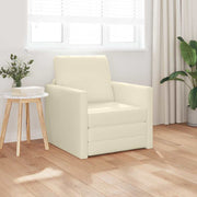 Slaapbank 60 cm crème kunstleer