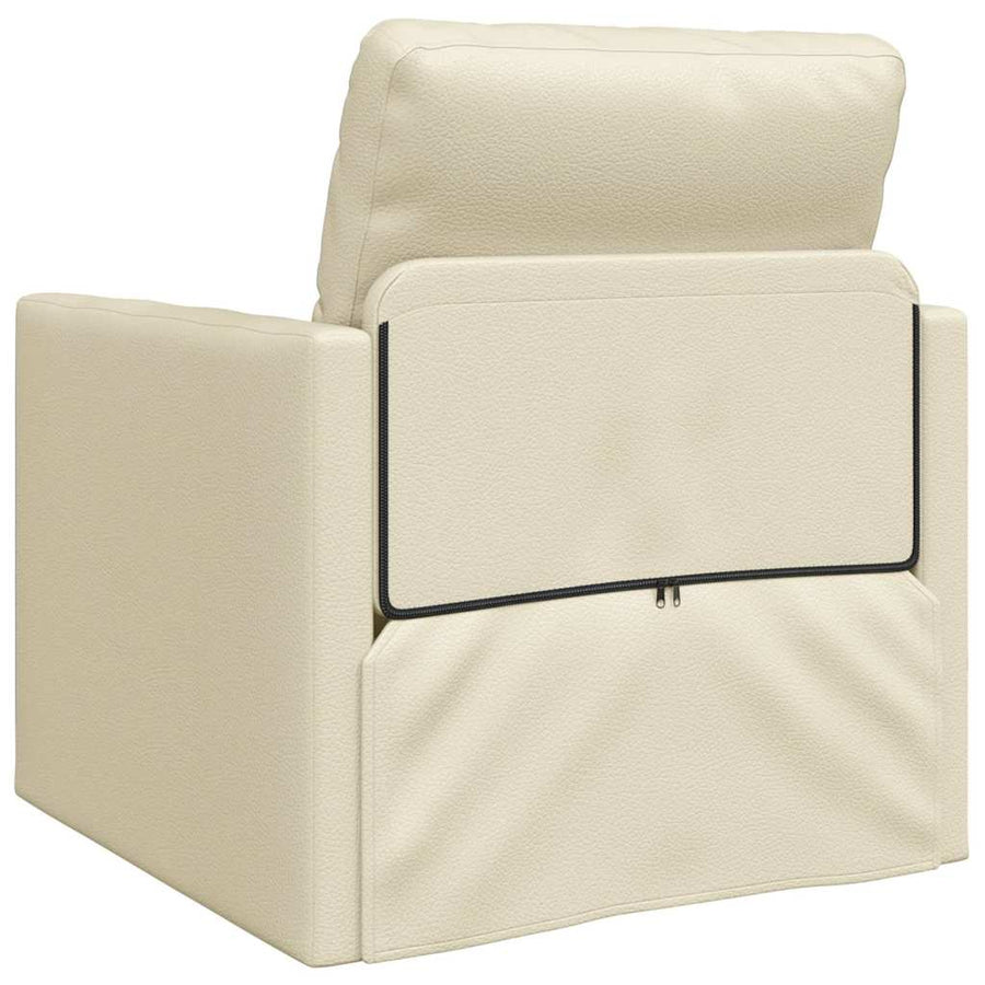 Slaapbank 60cm Crème Kunstleer