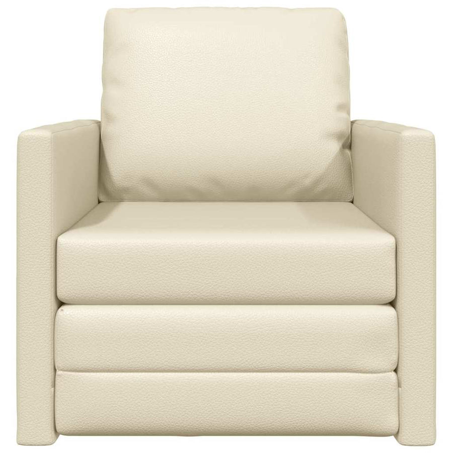 Slaapbank 60cm Crème Kunstleer