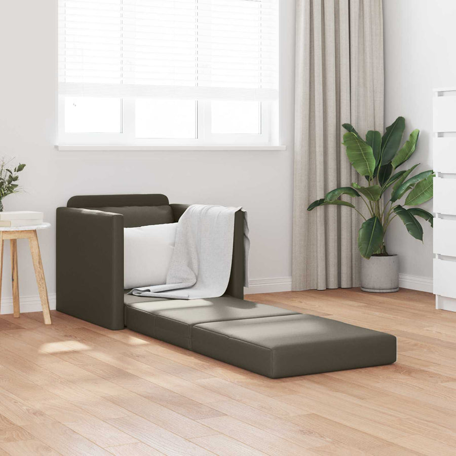 Slaapbank 60cm Grijs Kunstleer