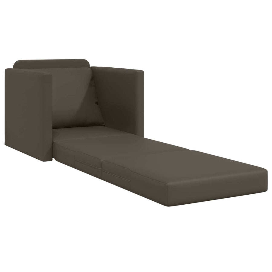 Slaapbank 60cm Grijs Kunstleer