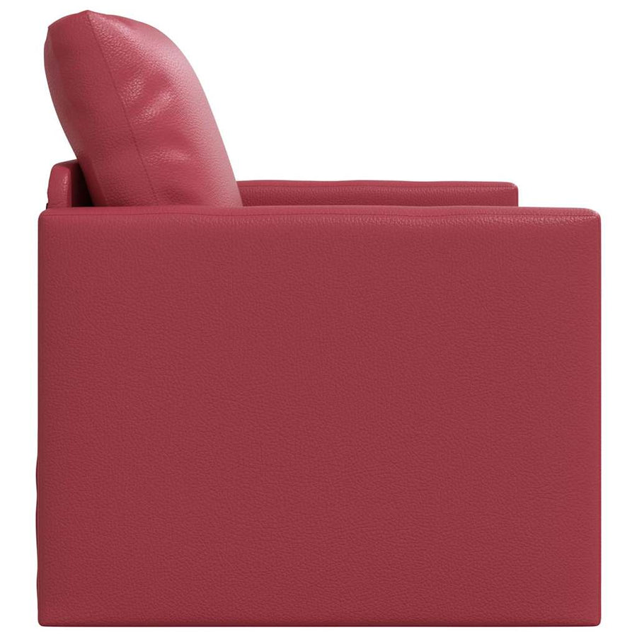 Slaapbank 60Cm Kunstleer Wijnrood