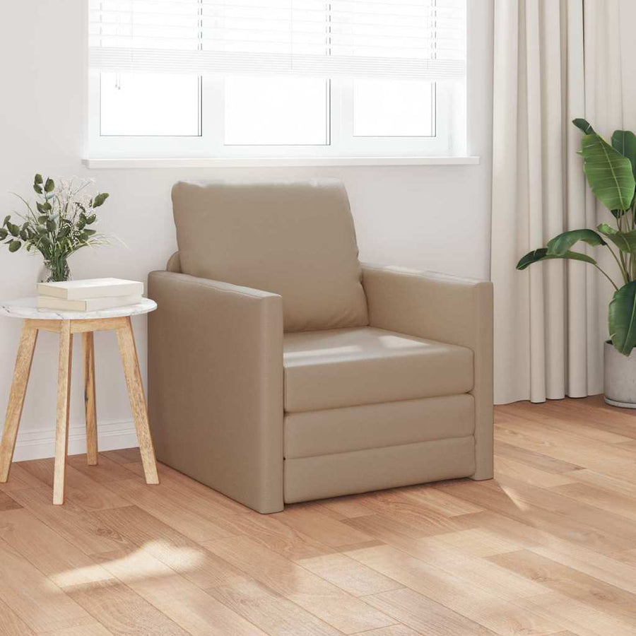 Slaapbank 60cm Cappuccino Kunstleer