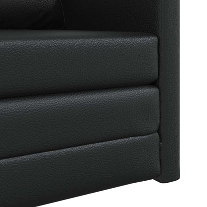 Slaapbank 60cm Zwart Kunstleer